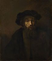 A Bearded Man in a Cap, rembrandt