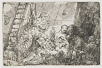 The circumcision in the stable, 1654, rembrandt