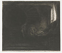 St. Jerome in a dark chamber, rembrandt