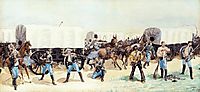 Attack on the Supply Train, 1885, remington