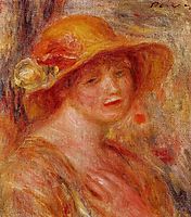 Woman in a Straw Hat, renoir