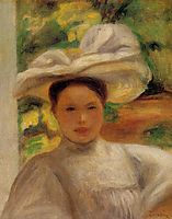 Young Woman in a Hat, c.1895, renoir