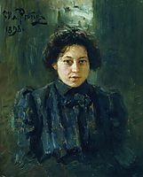 Portrait of the artist daughter Nadezhda, 1898, repin