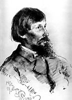 Portrait of the Artist Viktor Vasnetsov, 1882, repin