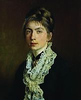 Portrait of M.P. Shevtsova, wife of A. Shevtsov, 1876, repin