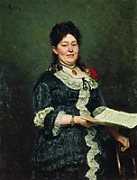 Portrait of the Singer Alexandra Molas, 1883, repin