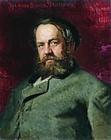 Portrait of T.P. Chaplygin, a cousin of Ilya Repin, 1877, repin