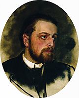 Portrait of writer Vladimir Grigorievich Chertkov, 1890, repin