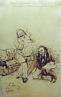 Pushkin at Karl Bryullov-s, 1912, repin