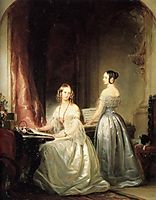 Portrait of Grand Duchesses Olga Nikolaevna and Alexandra Nikolaevna, 1840, robertson