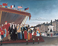 The Representatives of Foreign Powers Coming to Salute the Republic as a Sign of Peace , 1907, rousseau