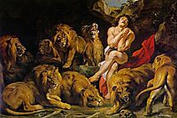 Daniel in the lions- den, 1615, rubens