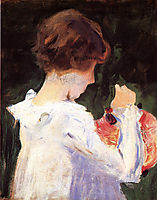 Study of Polly Barnard for -Carnation, Lily, Lily, Rose-, 1885, sargent