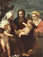 Madonna and Child with Sts Catherine, Elisabeth and John the Baptist, 1519, sarto