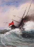 The death of the ship at sea, 1862, savrasov