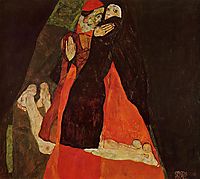 Cardinal and Nun (Caress), 1912, schiele