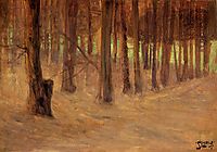 Forest with Sunlit Clearing in the Background, 1907, schiele