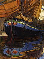 Sailing Boat with Reflection in the Water, 1908, schiele