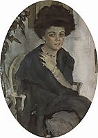 Portrait of P. Oliv, 1909, serov