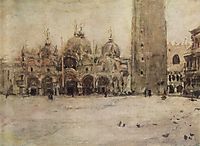 St. Mark Plaza in Venice, 1887, serov