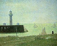 End of the Jetty, Honfleur, 1886, seurat