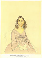 Portrait of unknown woman with violet dress, 1846, shevchenko