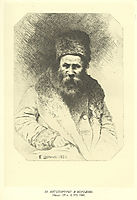 Self-portrait with beard, 1860, shevchenko