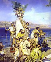 Phryne on the Poseidon-s celebration in Eleusis (detail), 1889, siemiradzki