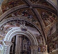 View of the Frescoes in the Chapel of San Brizio, 1502, signorelli
