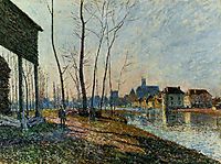 A February Morning at Moret sur Loing, 1881, sisley
