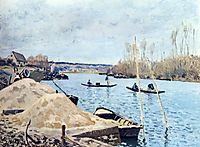 The Seine at Port-Marly - The sandpile, 1875, sisley
