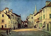 Square in Argenteuil, rue de la Chaussée, 1872, sisley