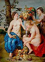 Ceres with two nymphs, 1628, snyders