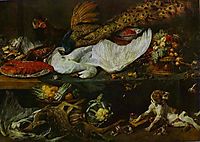 Still-Life with a Dog and Her Puppies, snyders