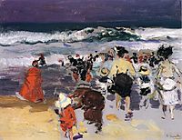 The Beach at Biarritz (sketch), c.1906, sorolla