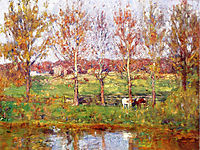 Cows by the Stream, 1895, steele
