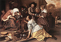 Effects of Intemperance, 1665, steen