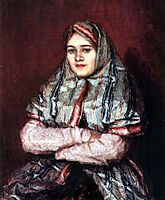 Townswoman. Portrait of Alexandra I. Yemelyanova nee Schrader, 1902, surikov