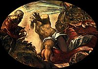 Jonah Leaves the Whale`s Belly, tintoretto
