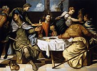 The Supper at Emmaus, 1542-43, tintoretto