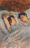 In Bed, 1892, toulouselautrec
