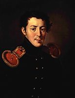 Portret Lieutenant Captain Ivan Vasilyevich Alymova, 1819, tropinin