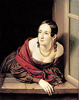 Woman at the window, 1841, tropinin
