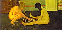 Naked Women Playing Checkers, 1897, vallotton