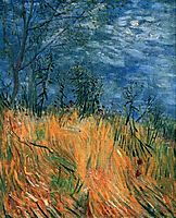 Edge of a Wheatfield with Poppies , 1887, vangogh