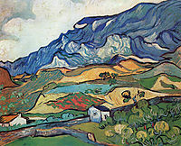 Les Alpilles, Mountain Landscape near South-Reme , 1889, vangogh