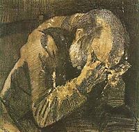 Man with his head in his hands, 1882, vangogh