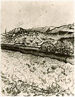 Mountain Landscape Seen across the Walls 2, 1889, vangogh