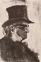 Orphan Man with Top Hat, Head, 1882, vangogh