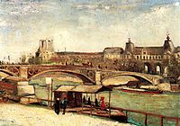 The Pont du Carrousel and the Louvre, 1886, vangogh